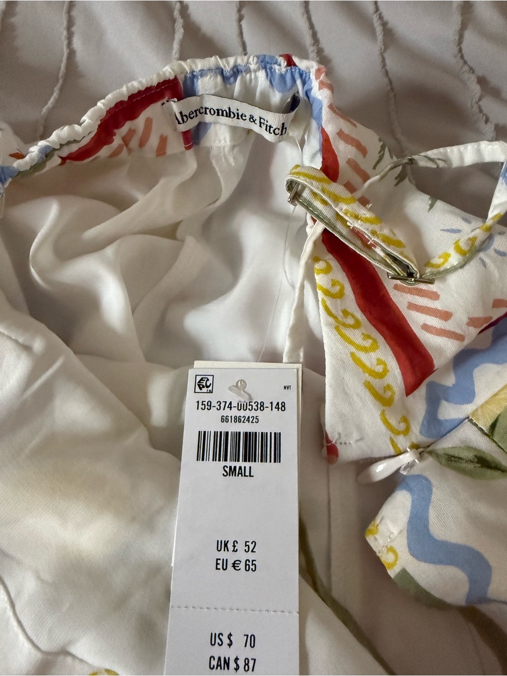 Abercrombie & Fitch White Multi-Color Printed Romper Dress - Picture 5 of 5